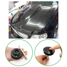 ANJOSHI latch mounted on car hood, quick tool-free access benefit