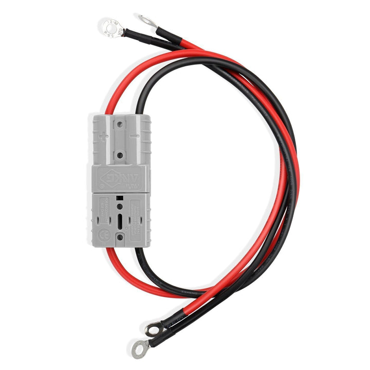 ANKG front packaging showing two 50A quick connect cables and benefits