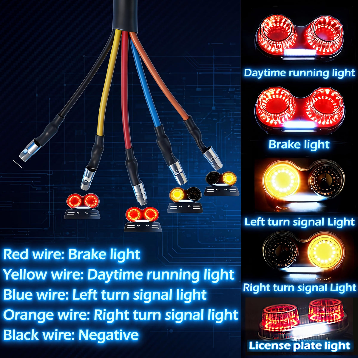 Anki HappiGo mounted on a motorcycle demonstrating combined brake and turn functions for safety