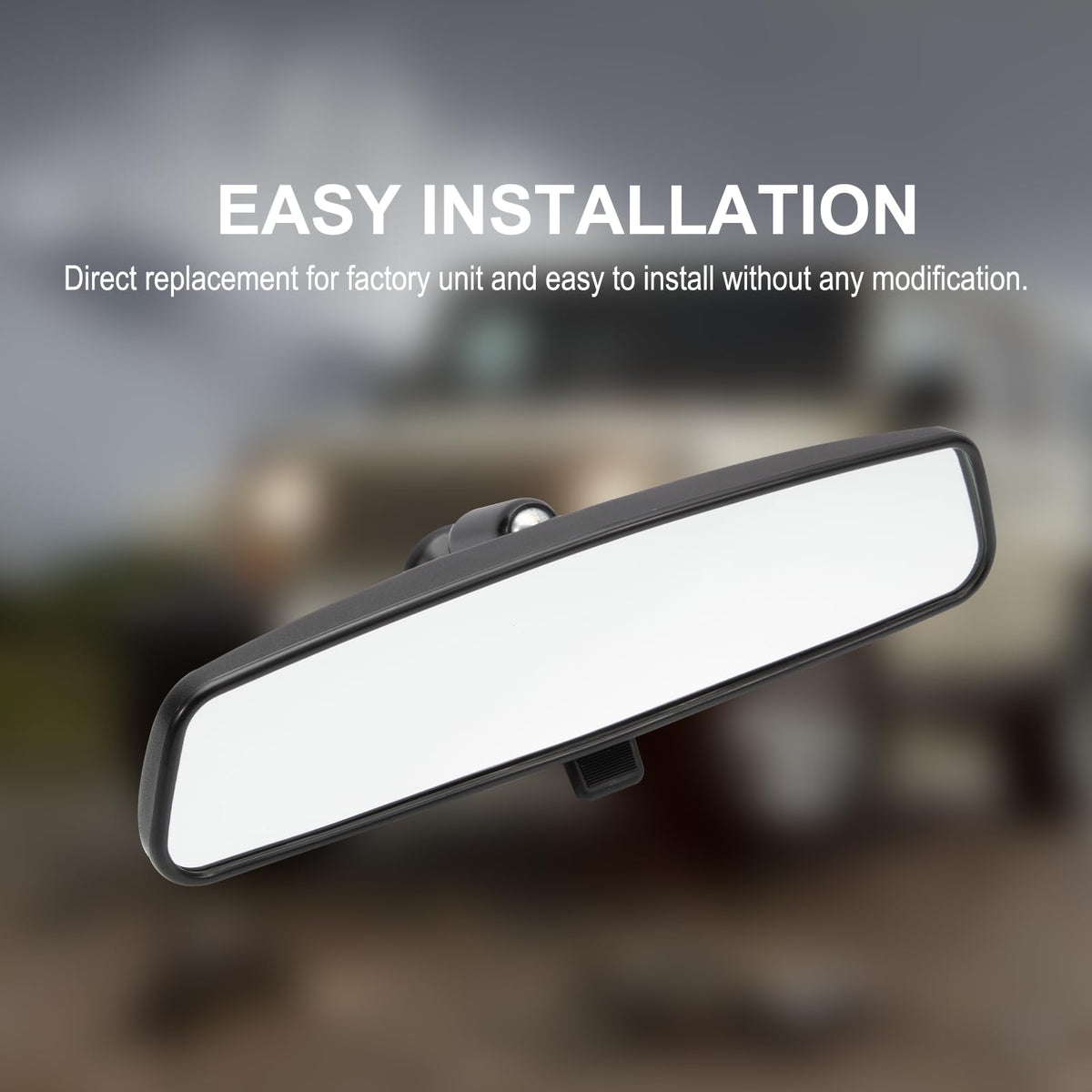 Anlseiod mirror installed in Jeep Wrangler demonstrating restored rear sightline
