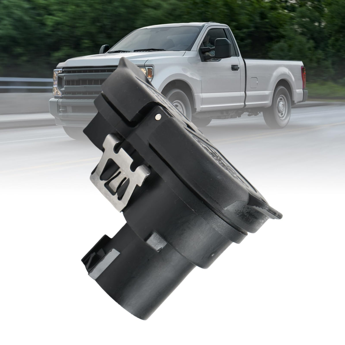 Anlseiod connected to trailer in use illustrating secure signal transmission while towing