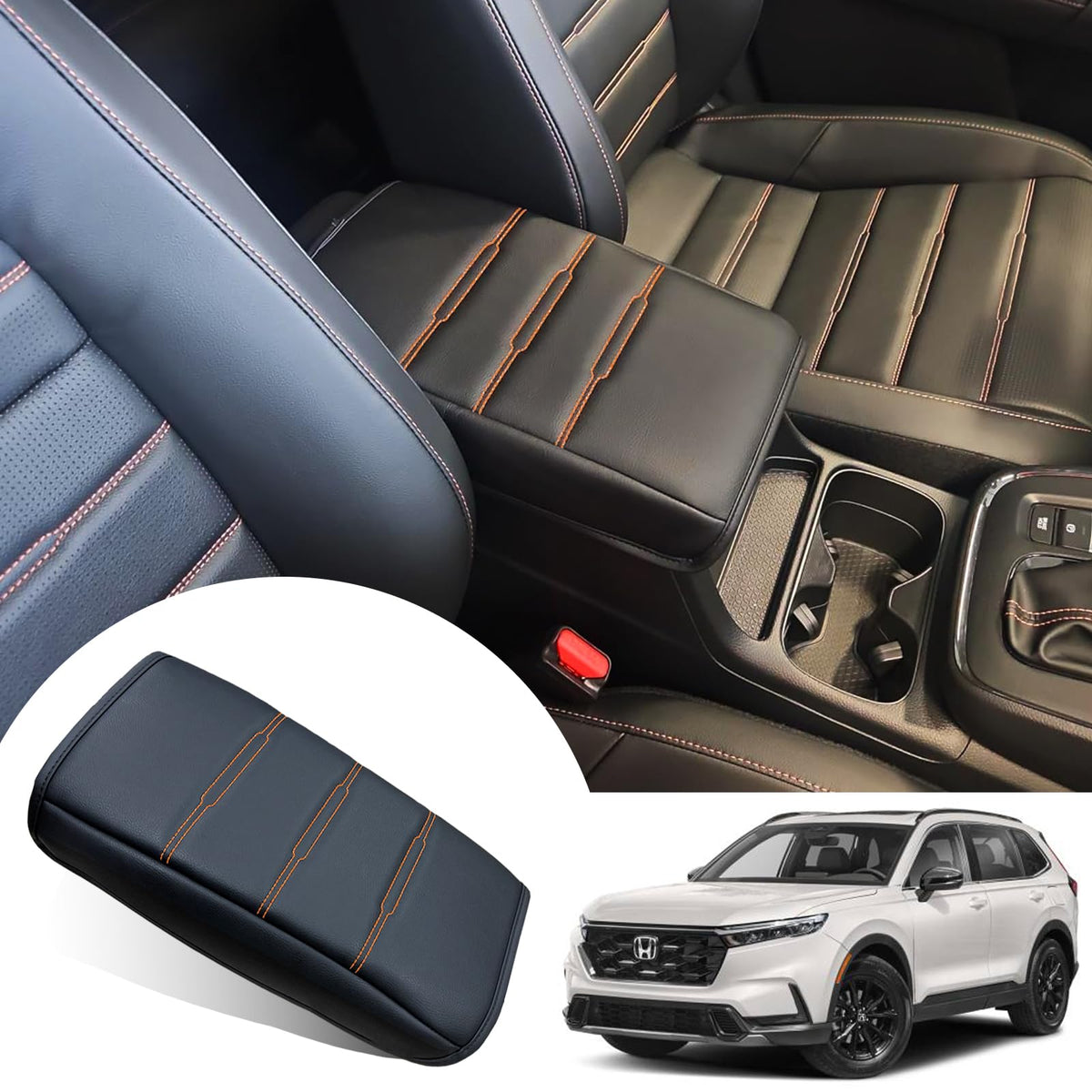ANMOSVO front view of armrest cover showing neat fit and aesthetic benefit