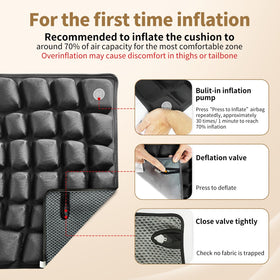 ANMSVI cushion on a car seat demonstrating ergonomic support while driving