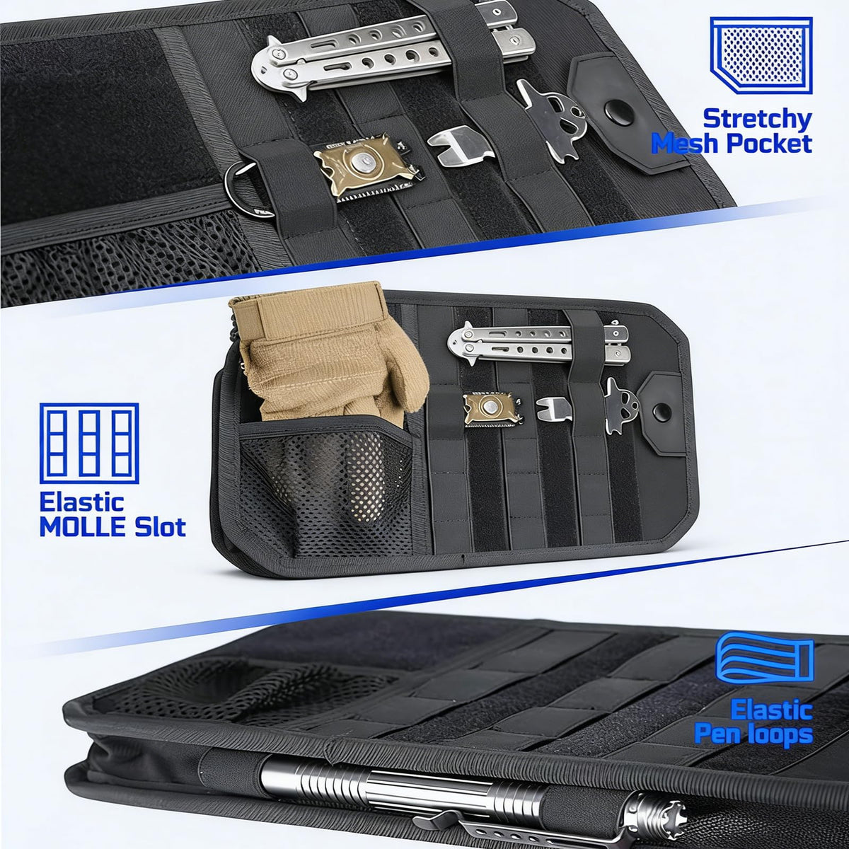 ANMUXI next to notepad showing compact size and space-saving advantage