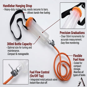 AnNafi fuel tap and hose close-up for controlled fuel flow