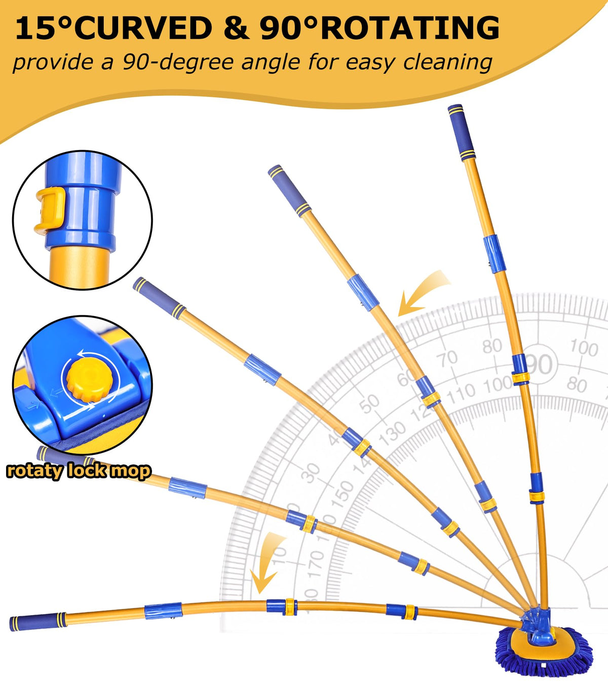 anngrowy collapsed pole beside ruler for compact storage and transport convenience