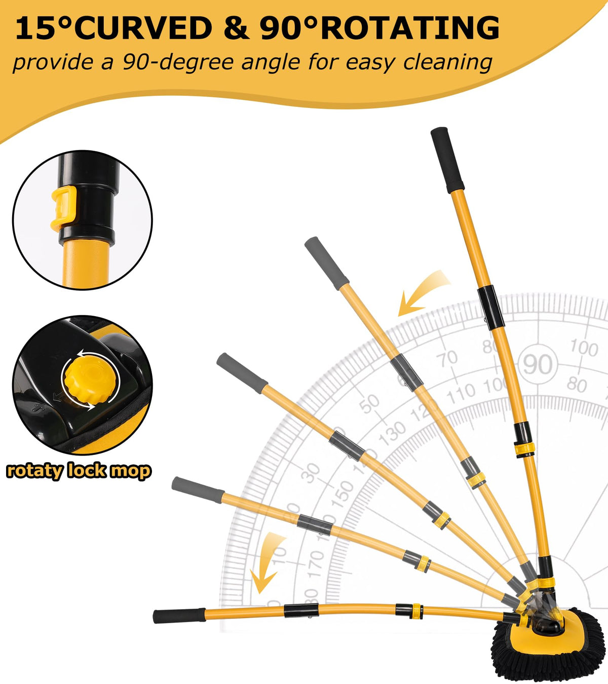 anngrowy detached head with pole sections for compact storage
