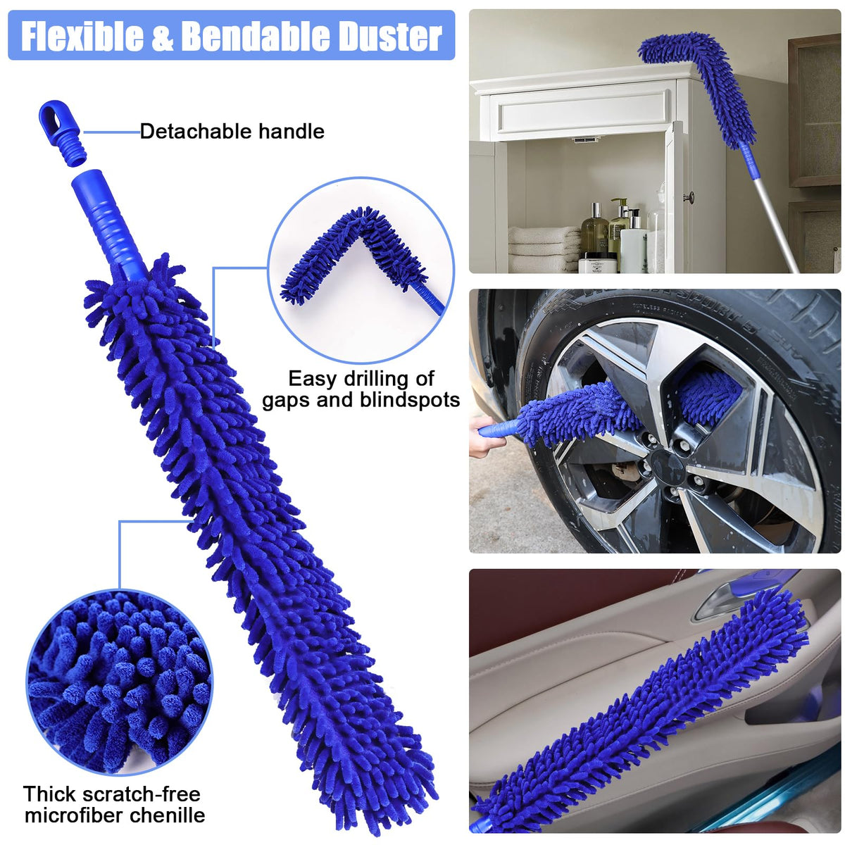 anngrowy detached mop head used as mitt for detailed wheel cleaning