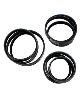 ANODZU front view of three-belt kit showing included 4PK870 4PK1050 4PK1070 and benefits of correct fit