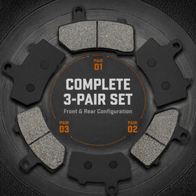 Anoety pads on a Road Glide motorcycle highlighting improved braking confidence