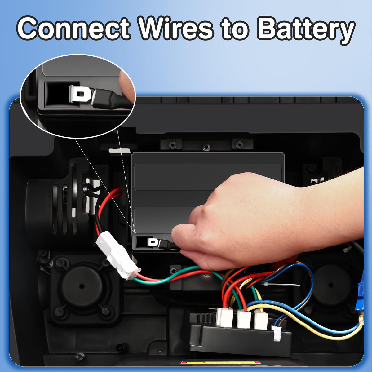 ANPABO battery powering a kids ride-on toy for longer backyard play