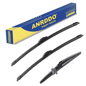 ANRDDO front packaging showing 3-piece wiper set and fitment benefits