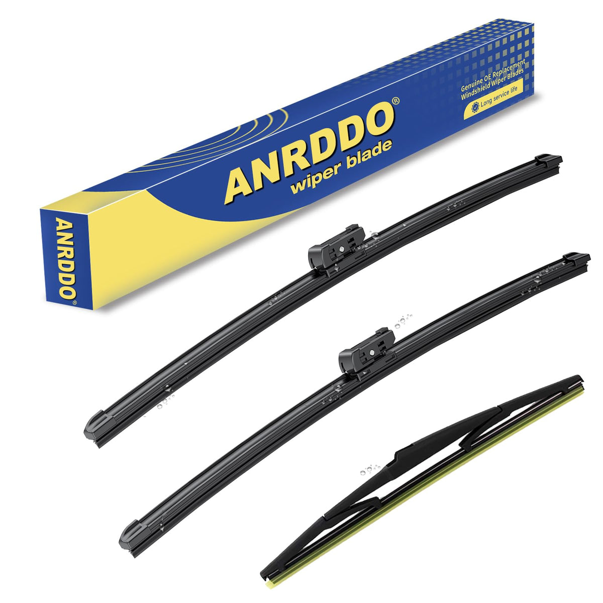 ANRDDO front packaging showing 24/18/12 inch set and fitment benefits