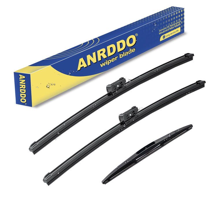 ANRDDO front packaging showing full 26" 20" 14" wiper set and benefits