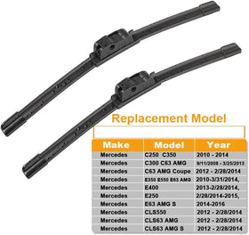 ANRDDO wiper blades installed on Mercedes windshield restoring visibility