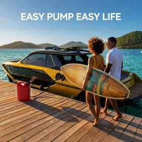 ANSE X1 Ultra fueling a lawn mower, highlighting ergonomic no-lift refilling benefit