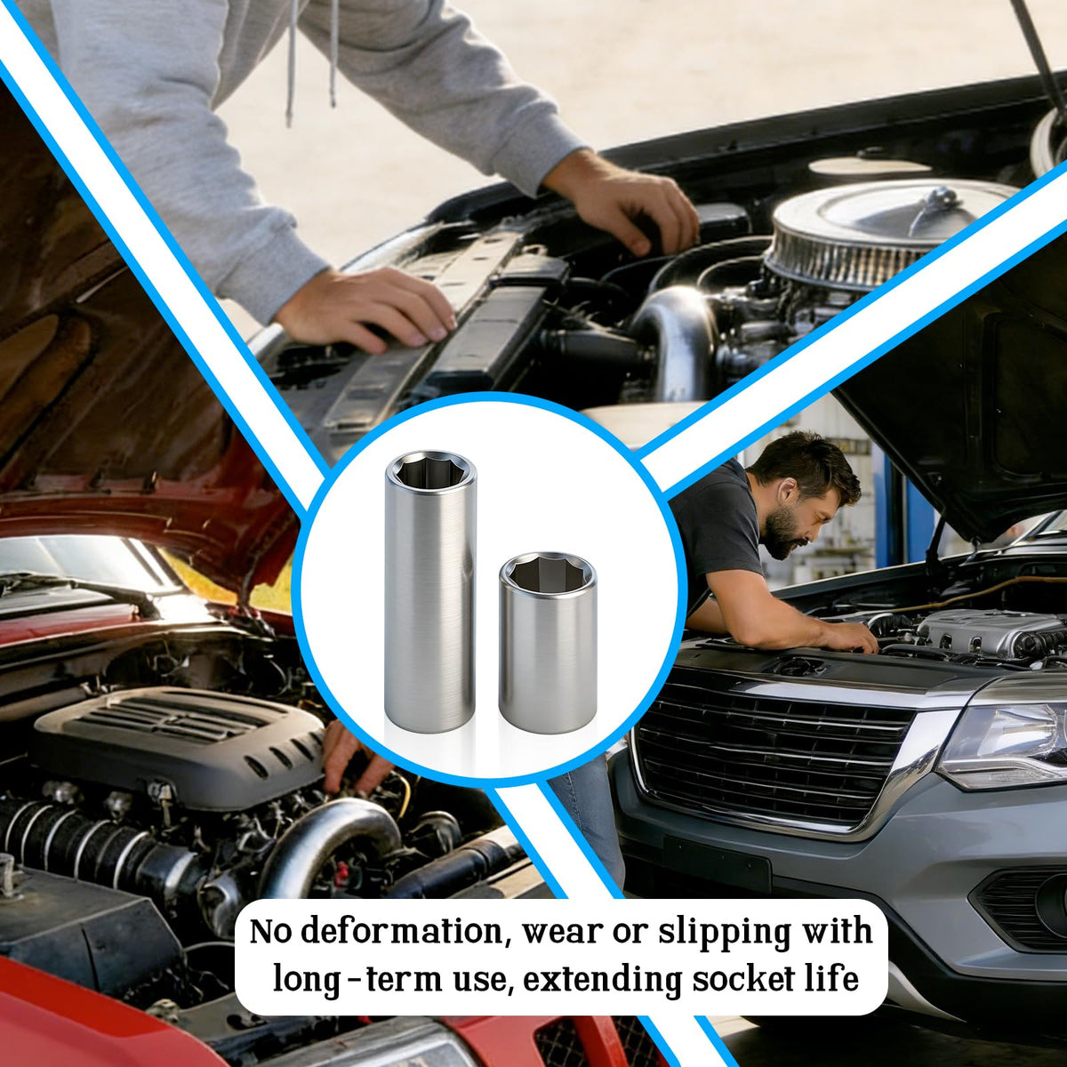ANTDM socket attached to car AC service port in use demonstrating fast secure engagement for efficient service
