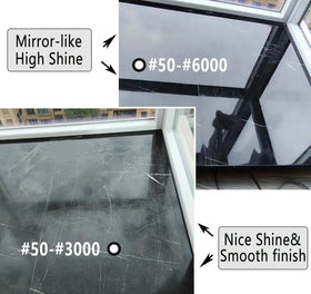 ANTENGDATOOL polishing marble surface in use illustrating refined, glossy finish