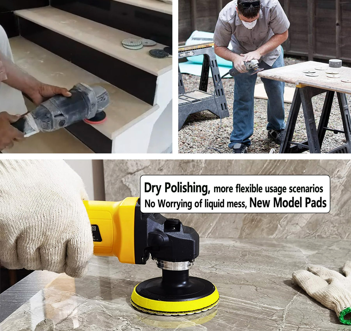 ANTENGDATOOL close-up of seven diamond grit pads displaying progression and efficient cutting