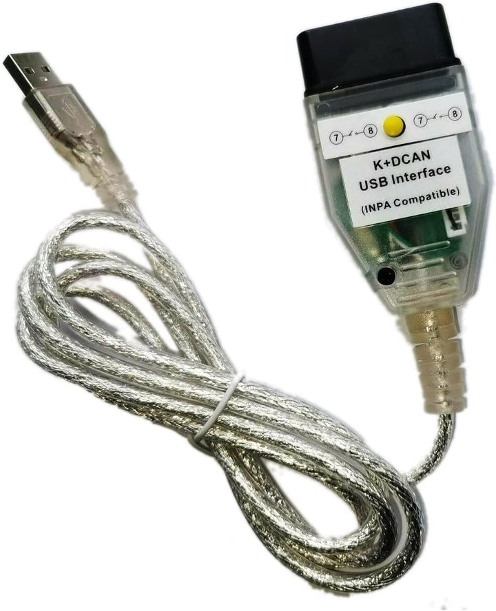 AntiBreak BMW INPA cable front view showing connector and housing for reliable diagnostics