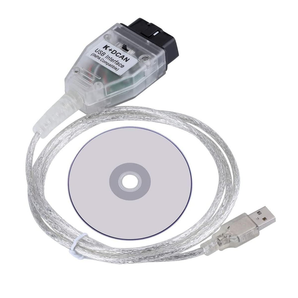 AntiBreak front view of USB OBD2 adapter showing robust housing and switch for reliable diagnostics
