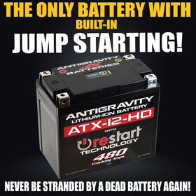 Antigravity ATX12-HD terminal detail highlighting OEM-style square terminals and easy wiring
