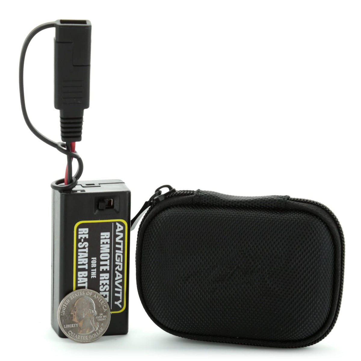 Antigravity Batteries remote with carry case and dust cover for secure storage and protection