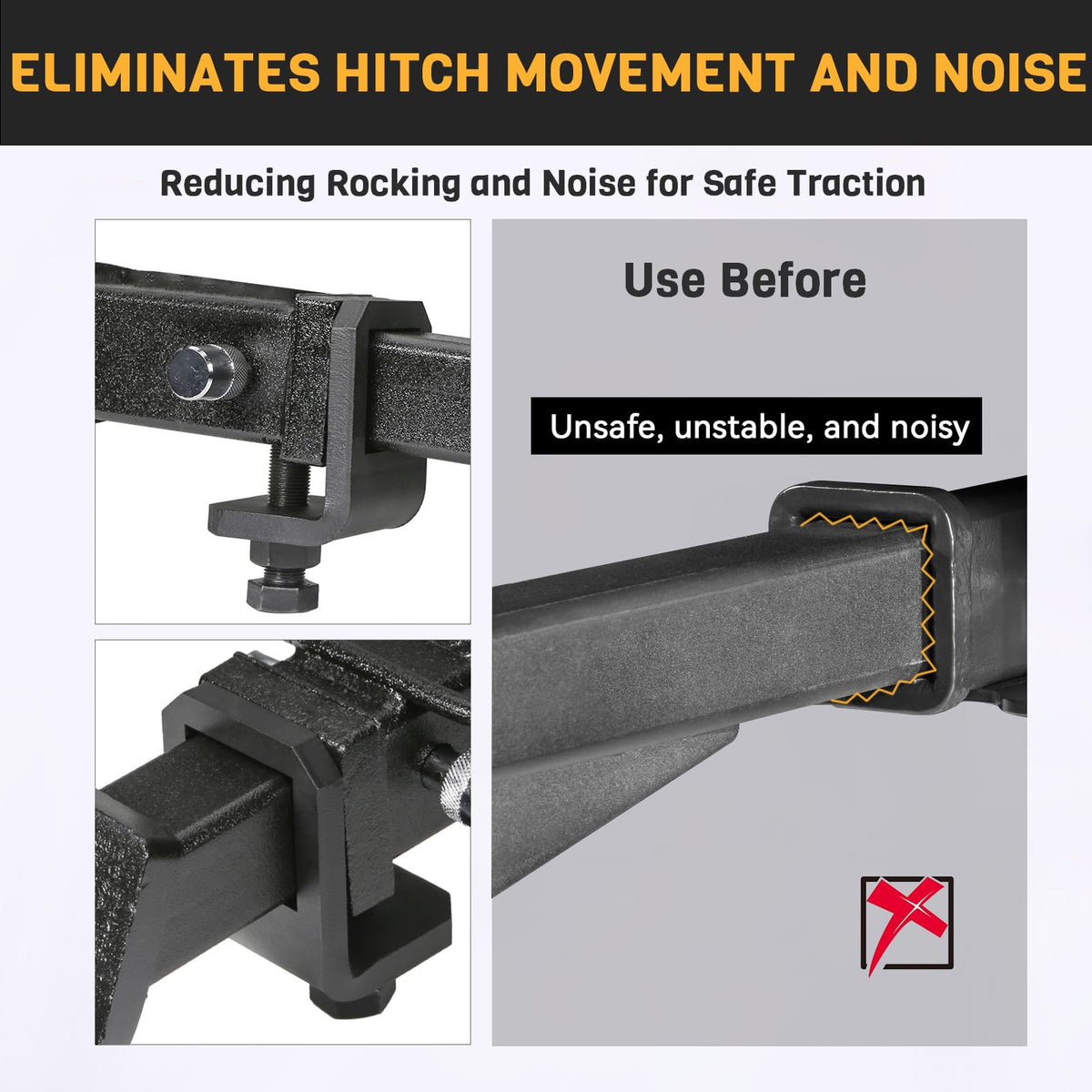 Antivanl installed on truck hitch side view improving towing stability