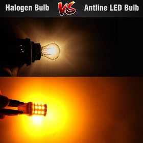 Antline bulb side profile with measurements showing compact size and fitment benefit