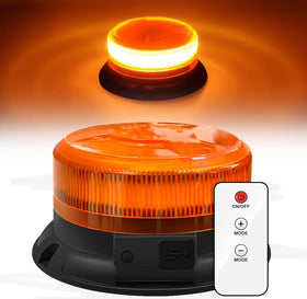 AnTom front view beacon showing amber lens and compact design for clear visibility