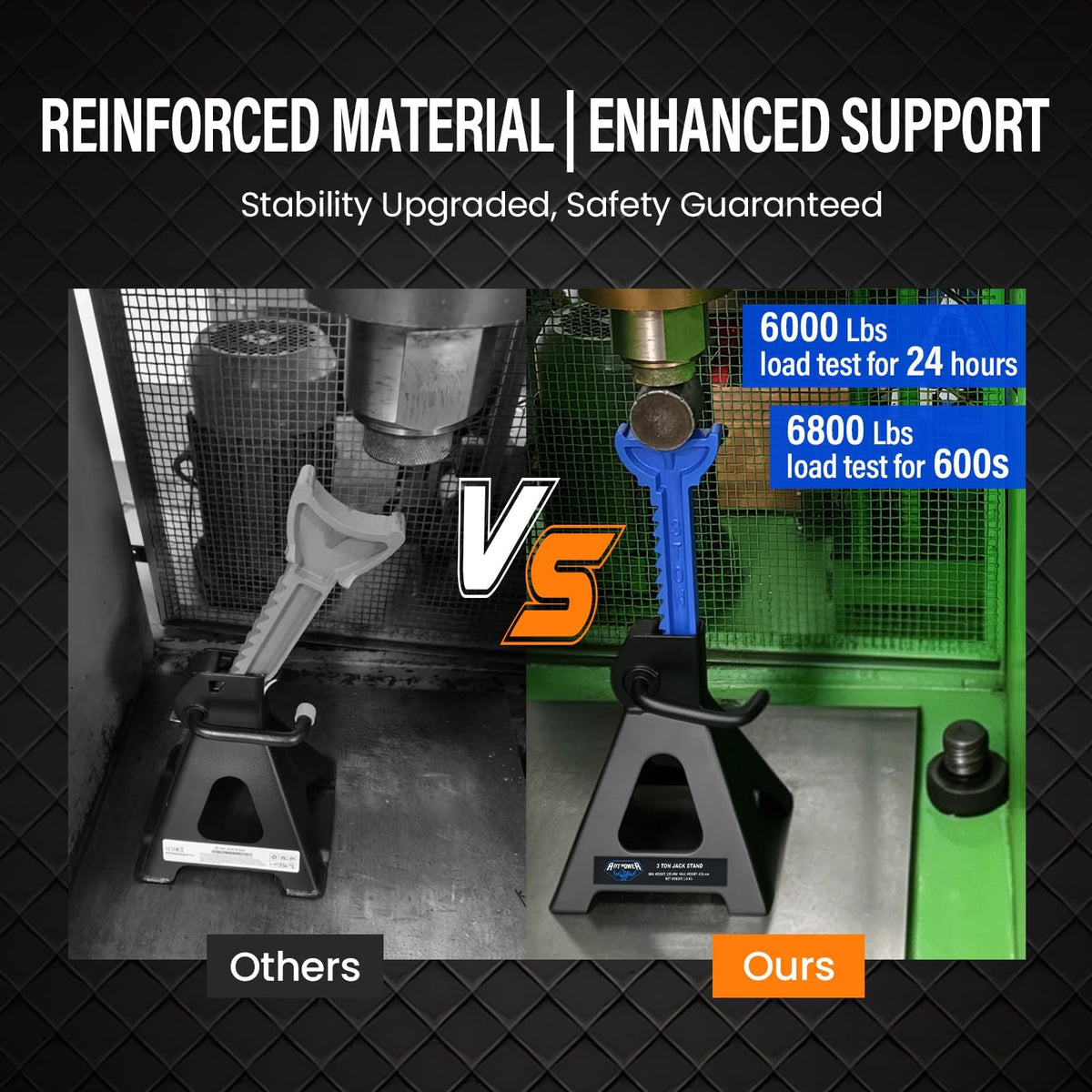 LIFTING TOOLS ANTPOWER wide pyramid base angle for stable support on floors