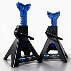 LIFTING TOOLS ANTPOWER front view of both stands showing stability and capacity