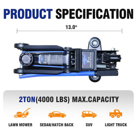ANTPOWER low-profile clearance close-up fits under lowered cars for access