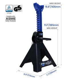 LIFTING TOOLS ANTPOWER sawtooth ratchet close-up for precise height locking