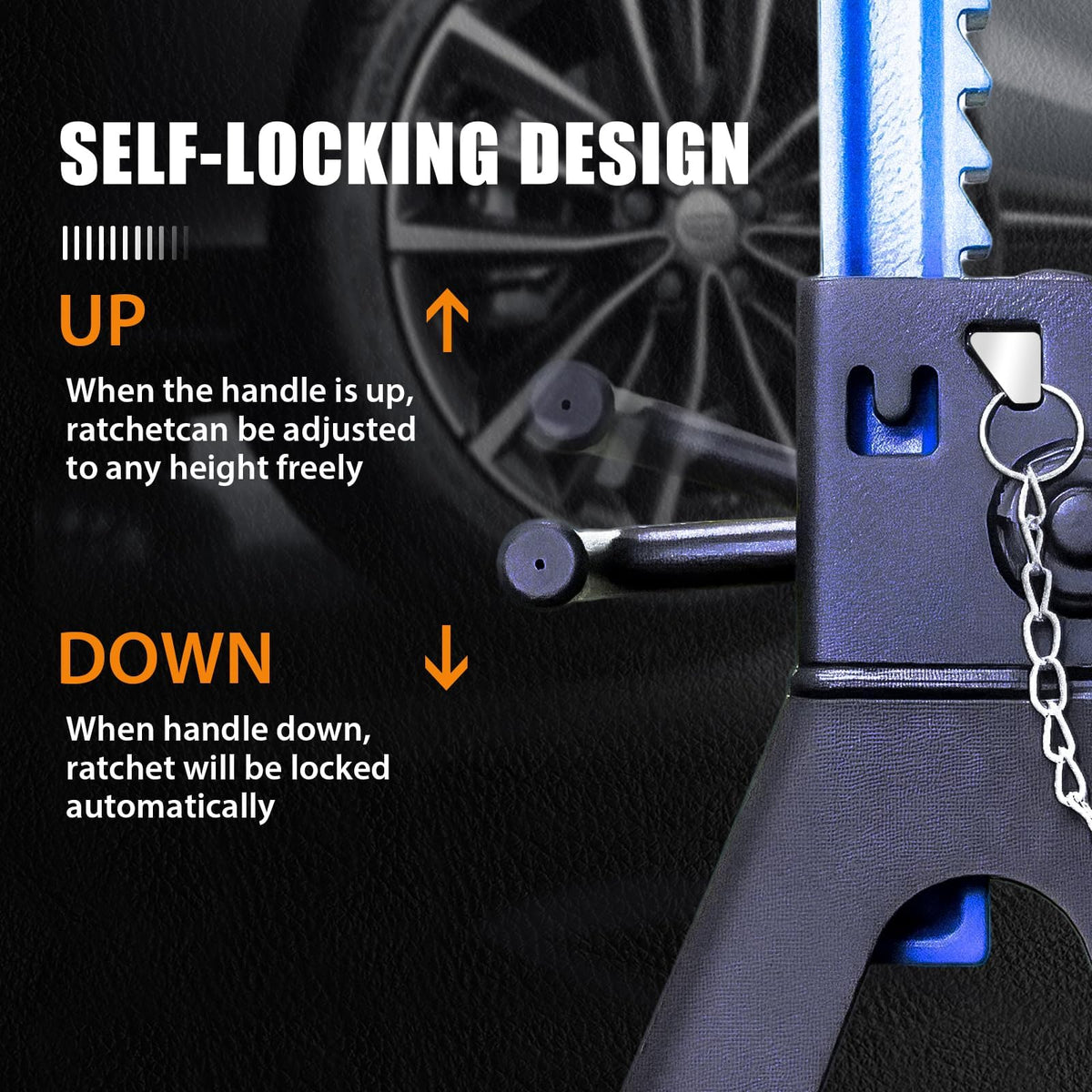 LIFTING TOOLS ANTPOWER wide base demonstrating enhanced stability on floor