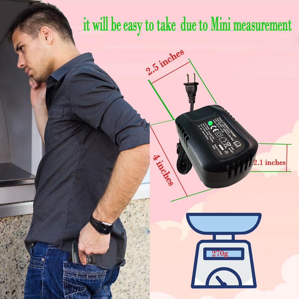 ANWNOEER charger with Avid Power battery mounted demonstrating fast recharging benefit