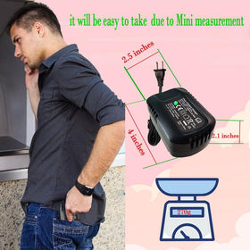 ANWNOEER charger with Avid Power battery mounted demonstrating fast recharging benefit