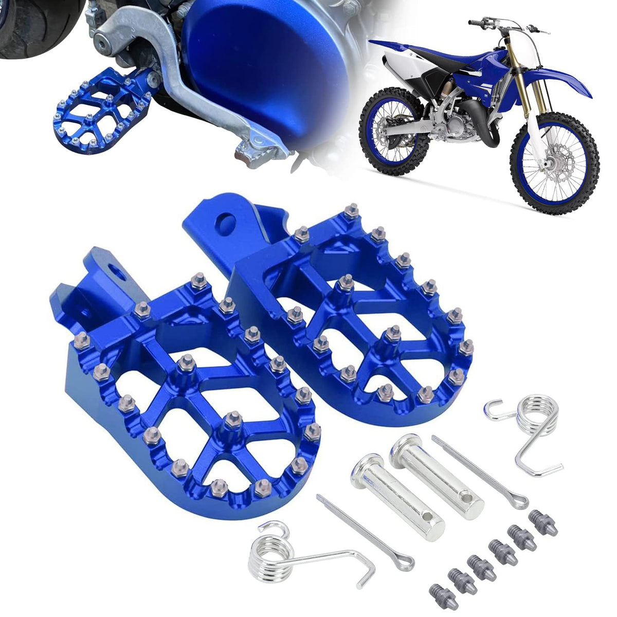 AnXin foot peg front view showing wider platform and improved stability