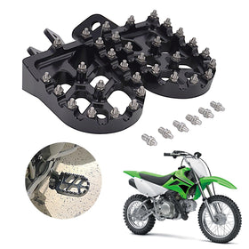 AnXin front view of footpegs showing fitment and increased stability