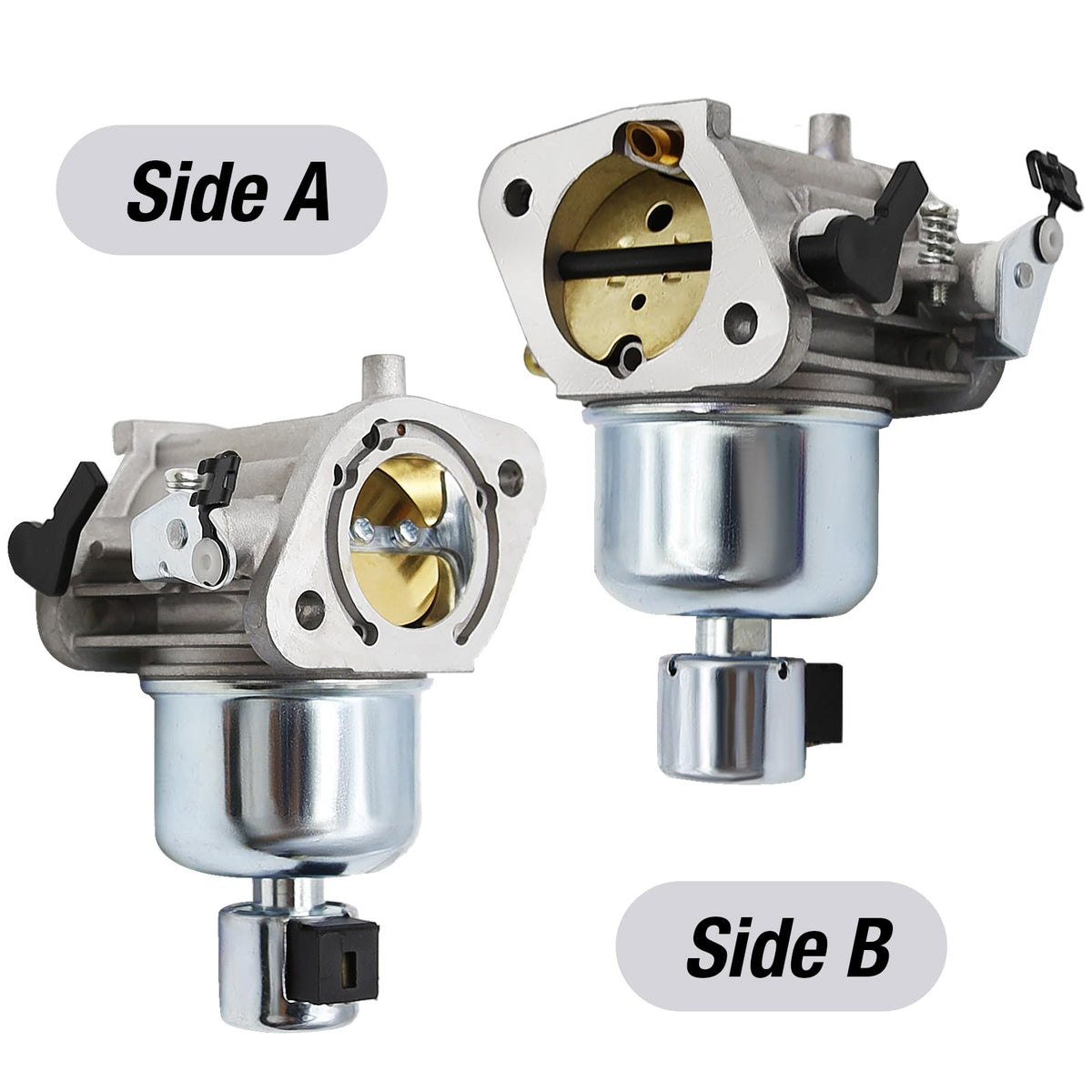 Anxingo carburetor installed on a Kawasaki engine showing correct fitment