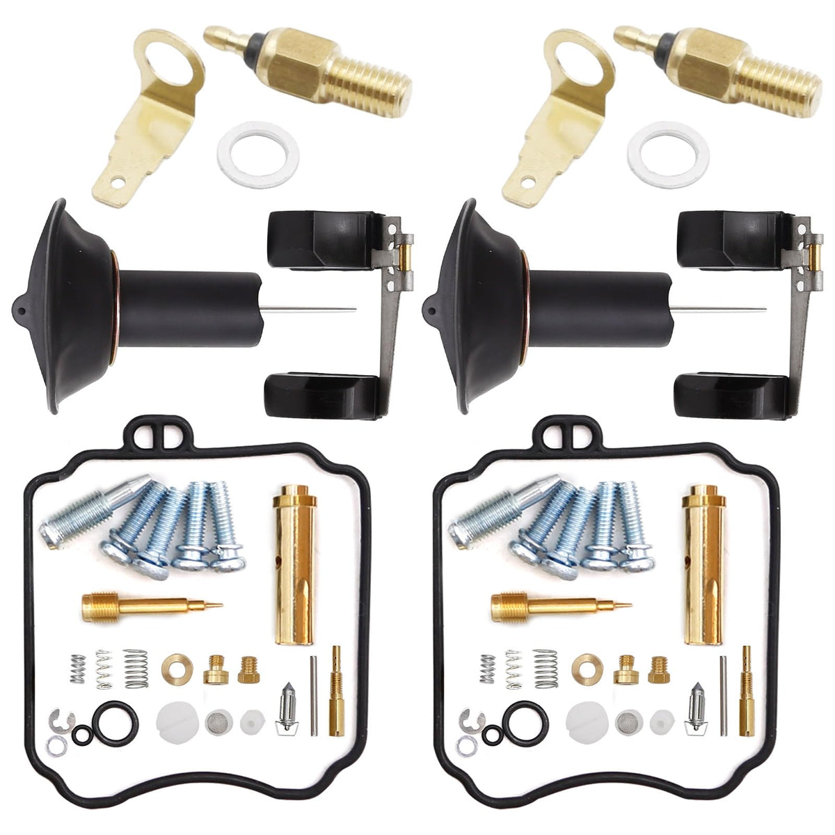 Anxingo front packaging showing two carburetor repair kits for clear identification and correct fit
