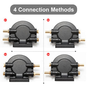 Anxingo bracket showing inlet and outlet orientation flexibility for tight spaces