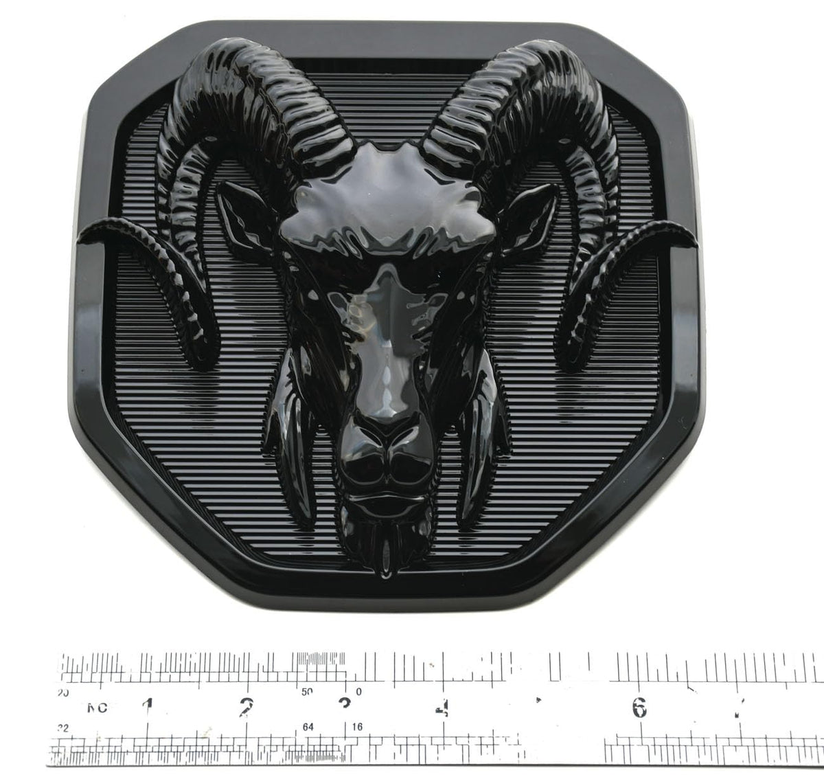 Anyfew emblem on truck in driveway showing subtle blacked-out styling benefit