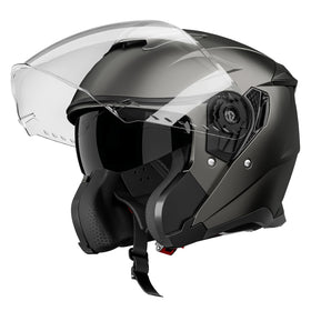 ANYPASS front view of open-face helmet showing clean profile and protection