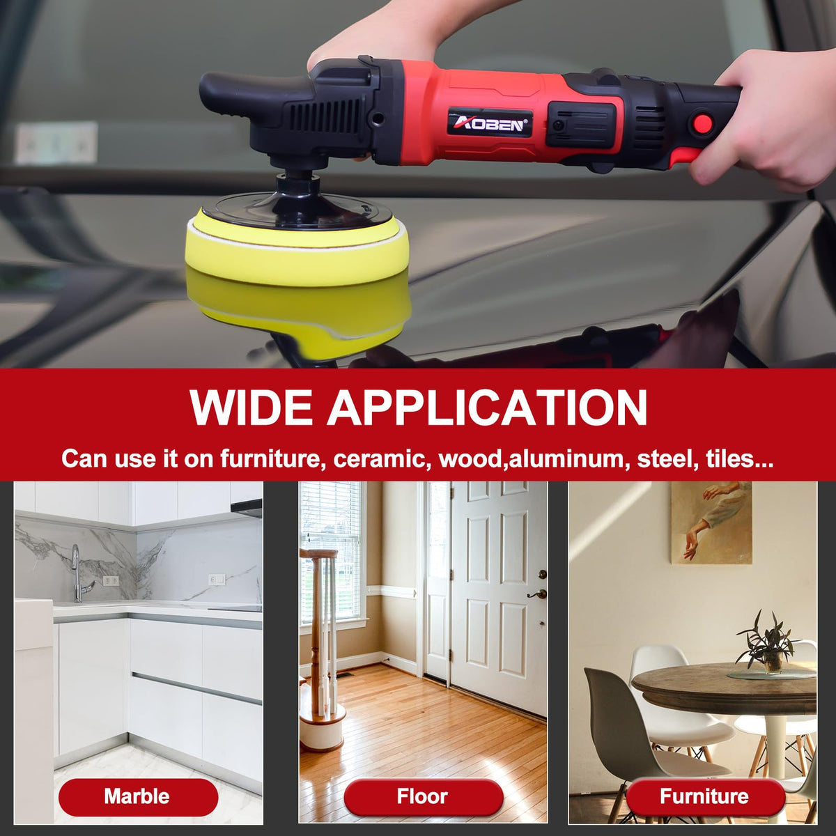 AOBEN sanding papers and included accessories for surface prep and finishing