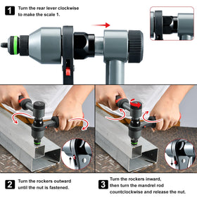 AOBEN tool being used on car panel demonstrating tight-space access and reliable set