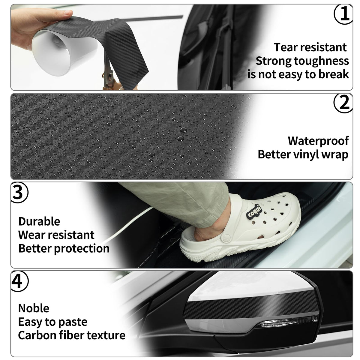 Aochinmoto being applied to door sill demonstrating easy peel-and-stick installation