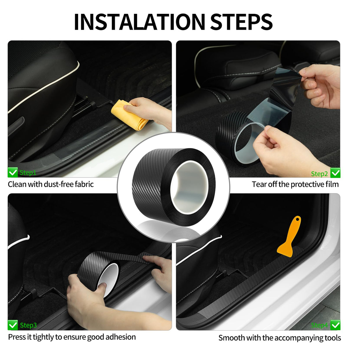 Aochinmoto on car entry sill showcasing protected, premium-looking threshold