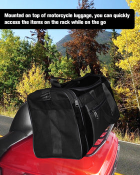 Aochuang luggage in use on top rack illustrating easy access benefit