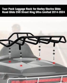 Aochuang mounted on Road Glide demonstrating stable load support benefit